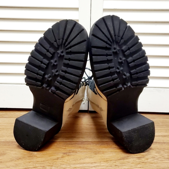 🌼SOLD! Free People Dylan Lace-Up Leather Combat Boots. 8/38. Off-White - Picture 4 of 14